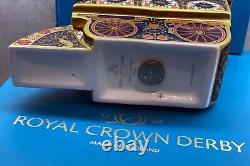 Royal Crown Derby Old Imari Solid Gold Band Wagon 12cm high x 15cm long