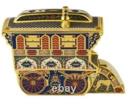 Royal Crown Derby Old Imari Solid Gold Vardo Gypsy Wagon paperweight 1st Quality