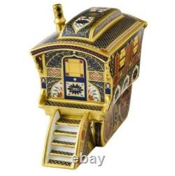 Royal Crown Derby Old Imari Solid Gold Vardo Gypsy Wagon paperweight 1st Quality