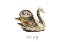 Royal Crown Derby Old Imari Solid Gold band Swan paperweight 1st Quality
