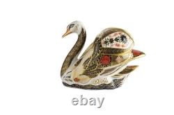 Royal Crown Derby Old Imari Solid Gold band Swan paperweight 1st Quality