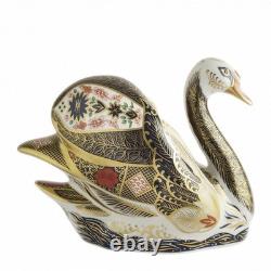 Royal Crown Derby Old Imari Solid Gold band Swan paperweight 1st Quality