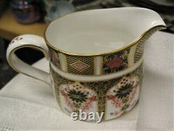 Royal Crown Derby Old Imari Sugar Bowl w Lid & Creamer Never Used Mint Condition