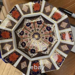 Royal Crown Derby Old Imari octagonal bone china 1128 9 Plate First Edition
