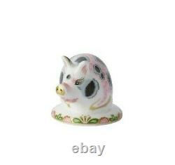 Royal Crown Derby Old Spot Piglet Small Pig Paperweight New 1st Quality