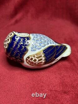 Royal Crown Derby Owl paperweight 1st Quality with gold stopper