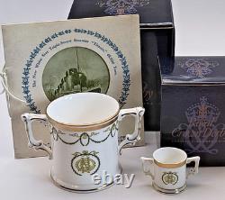 Royal Crown Derby PAIR TITANIC CENTENARY LOVING CUP 3 & MINi LOVING CUP Ltd Ed
