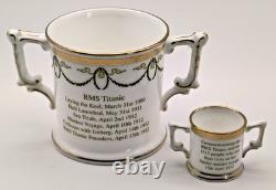 Royal Crown Derby PAIR TITANIC CENTENARY LOVING CUP 3 & MINi LOVING CUP Ltd Ed