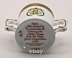 Royal Crown Derby PAIR TITANIC CENTENARY LOVING CUP 3 & MINi LOVING CUP Ltd Ed