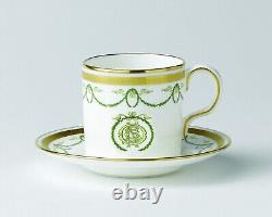 Royal Crown Derby PAIR TITANIC COFFEE CUPS & SAUCERS White Star Logo