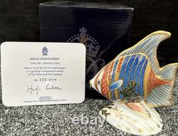 Royal Crown Derby Pacific Angel Fish Limited Edition Porcelain Figurine, Box