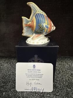 Royal Crown Derby Pacific Angel Fish Limited Edition Porcelain Figurine, Box