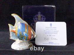 Royal Crown Derby Pacific Angel Fish Ltd Edition 745 Of 2500 Rcd Box Certificate