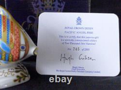 Royal Crown Derby Pacific Angel Fish Ltd Edition 745 Of 2500 Rcd Box Certificate