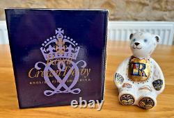 Royal Crown Derby Paperweight Alphabet Bear'R' Teddy Gold Stopper BNIB