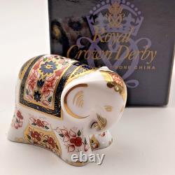 Royal Crown Derby Paperweight Baby 1128 Old Imari Elephant Lucky Charm Ltd Ed