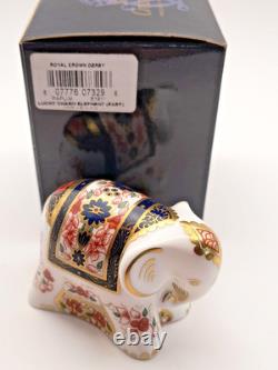 Royal Crown Derby Paperweight Baby 1128 Old Imari Elephant Lucky Charm Ltd Ed