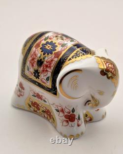 Royal Crown Derby Paperweight Baby 1128 Old Imari Elephant Lucky Charm Ltd Ed