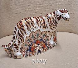 Royal Crown Derby Paperweight. Bengal Tiger. Box. Gold Stopper. MAGNIFICENT