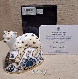 Royal Crown Derby Paperweight. Bengal Tigers & Leopard. Gold Stop. Boxes. Ltd Ed