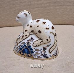 Royal Crown Derby Paperweight. Bengal Tigers & Leopard. Gold Stop. Boxes. Ltd Ed