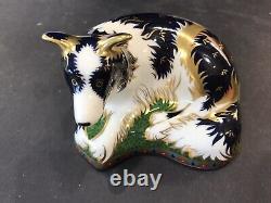 Royal Crown Derby Paperweight Border Collie Ltd Edition Gold Stopper Boxed Cert