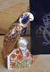 Royal Crown Derby Paperweight. Bronze Winged Parrot. Gold Stopper. Box