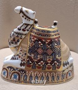 Royal Crown Derby Paperweight. Camel. MAGNIFICENT! Gold Stopper