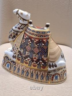 Royal Crown Derby Paperweight. Camel. MAGNIFICENT! Gold Stopper