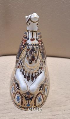 Royal Crown Derby Paperweight. Camel. MAGNIFICENT! Gold Stopper