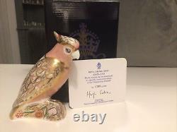 Royal Crown Derby Paperweight Cockatoo Special Edition 2500 Brand New Box & Cert