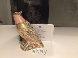 Royal Crown Derby Paperweight Cockatoo Special Edition 2500 Brand New Box & Cert