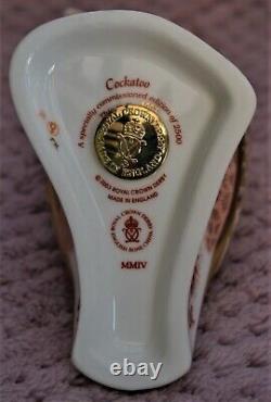 Royal Crown Derby Paperweight Cockatoo Special Edition 2500 Brand New Box & Cert