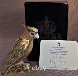 Royal Crown Derby Paperweight Cockatoo Special Edition 2500 Brand New Box & Cert