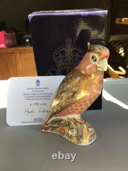 Royal Crown Derby Paperweight Cockatoo Special Edition 2500 New With Box & Cert