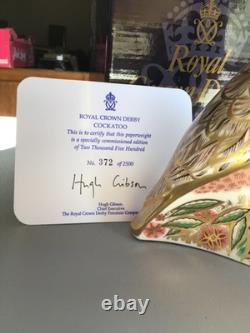 Royal Crown Derby Paperweight Cockatoo Special Edition 2500 New With Box & Cert
