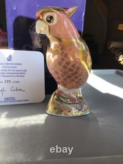Royal Crown Derby Paperweight Cockatoo Special Edition 2500 New With Box & Cert