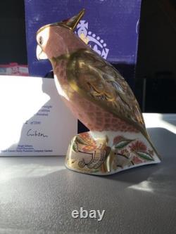 Royal Crown Derby Paperweight Cockatoo Special Edition 2500 New With Box & Cert