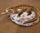 Royal Crown Derby Paperweight. Crocodile. Gold Stopper