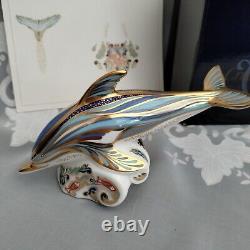 Royal Crown Derby Paperweight Dolphin Striped Ltd Ed 499/ 1500 Sue Rowe signed