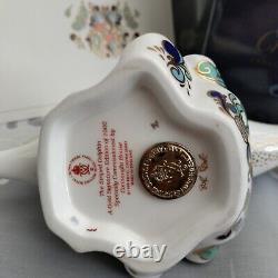 Royal Crown Derby Paperweight Dolphin Striped Ltd Ed Artwork Certificate & Box