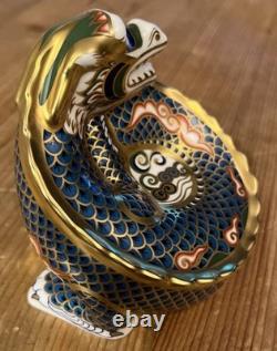 Royal Crown Derby Paperweight Dragon of Good Fortune Ltd Ed. Gold Stopper