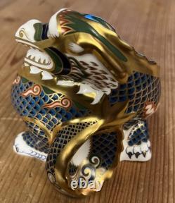 Royal Crown Derby Paperweight Dragon of Good Fortune Ltd Ed. Gold Stopper