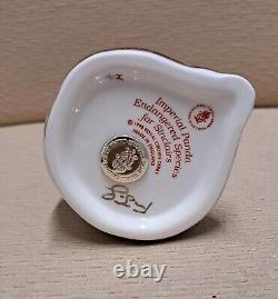 Royal Crown Derby Paperweight. Endangered Species Collection. Gold Stop Box Cert