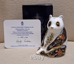 Royal Crown Derby Paperweight. Endangered Species. Gold Stop Box Cert Autograph