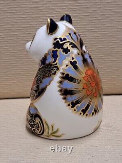 Royal Crown Derby Paperweight. Endangered Species. Penguin & Panda. Gold Stop