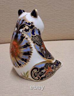 Royal Crown Derby Paperweight. Endangered Species. Penguin & Panda. Gold Stop