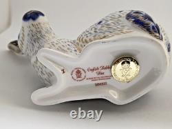 Royal Crown Derby Paperweight English Rabbit Blue
