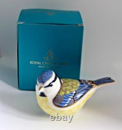 Royal Crown Derby Paperweight GARDEN BLUE TIT 1st Quality