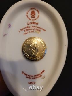 Royal Crown Derby Paperweight Gold Stopper Lorikeet Limited Edition